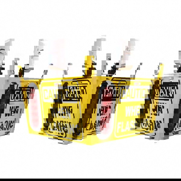 Auxiliary Lights; Light Type: Forklift Warning Light ; Amperage Rating: 1.00 ; Color: Yellow/Red ; Material: Aluminum; Aluminum ; Voltage: 120 V ac